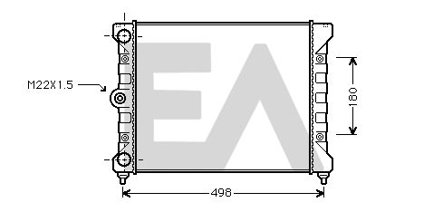 31R77017 EACLIMA Радиатор, охлаждение двигателя