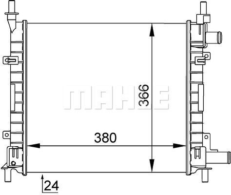 CR382000S MAHLE Радиатор, охлаждение двигателя