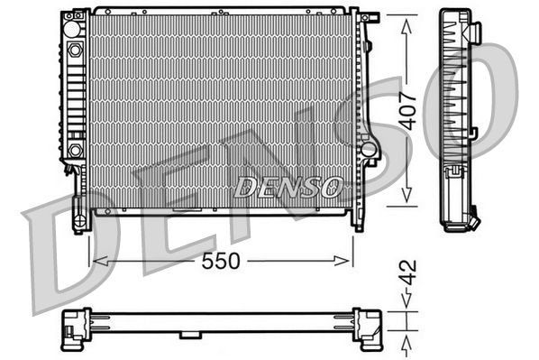 DRM05040 DENSO Радиатор, охлаждение двигателя