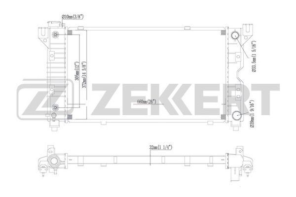 MK1078 ZEKKERT Радиатор, охлаждение двигателя