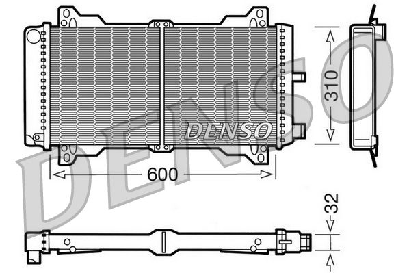 DRM10014 DENSO Радиатор, охлаждение двигателя