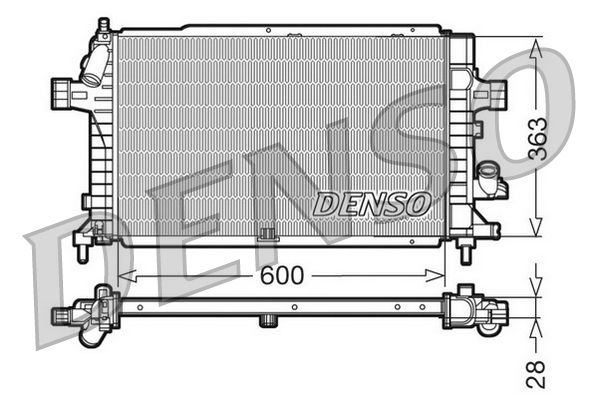 DRM20102 DENSO Радиатор, охлаждение двигателя