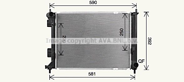 KA2328 AVA QUALITY COOLING Радиатор, охлаждение двигателя