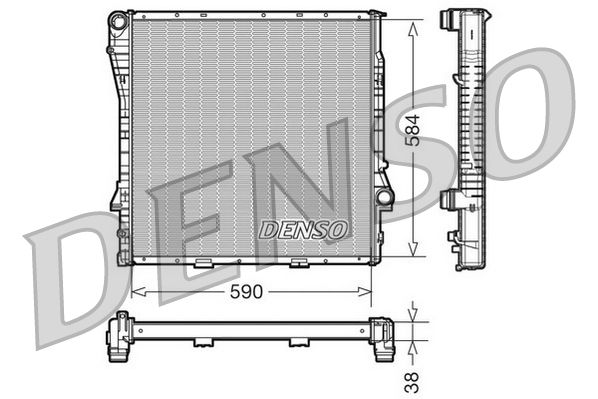 DRM05117 DENSO Радиатор, охлаждение двигателя
