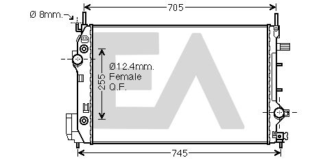 31R62025 EACLIMA Радиатор, охлаждение двигателя