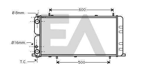 31R02021 EACLIMA Радиатор, охлаждение двигателя