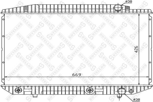 1025911SX STELLOX Радиатор, охлаждение двигателя