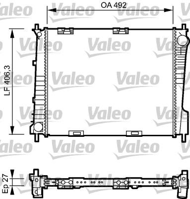 734462 VALEO Радиатор, охлаждение двигателя