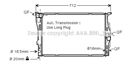 BWA2303 AVA QUALITY COOLING Радиатор, охлаждение двигателя