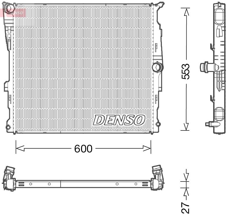 DRM05008 DENSO Радиатор, охлаждение двигателя