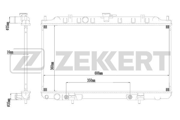 MK1013 ZEKKERT Радиатор, охлаждение двигателя