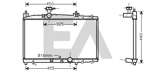 31R71162 EACLIMA Радиатор, охлаждение двигателя