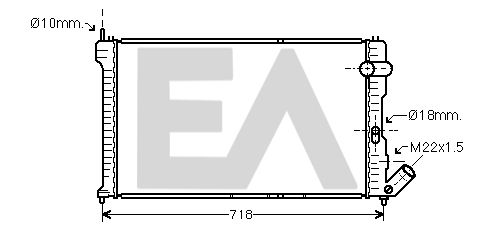 31R10014 EACLIMA Радиатор, охлаждение двигателя