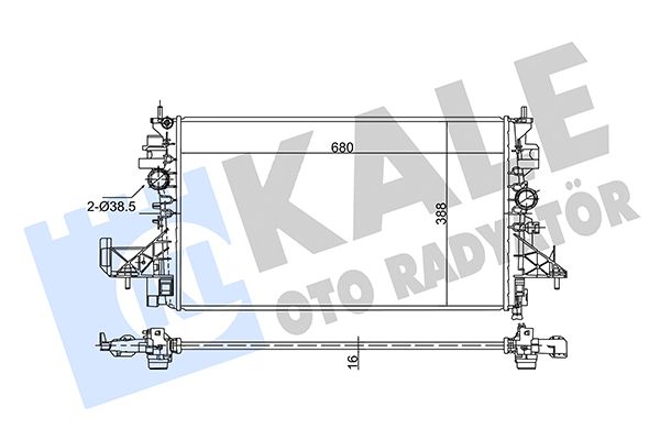 362695 KALE OTO RADYATÖR Радиатор, охлаждение двигателя