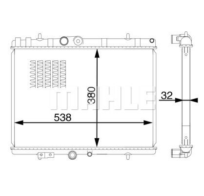 CR1600000S MAHLE Радиатор, охлаждение двигателя