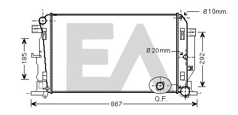 31R50090 EACLIMA Радиатор, охлаждение двигателя