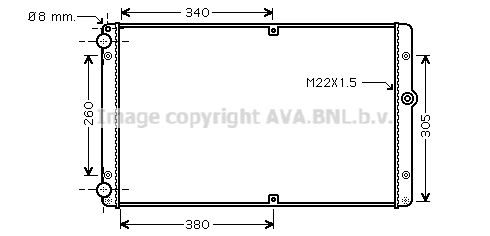 VNA2245 AVA QUALITY COOLING Радиатор, охлаждение двигателя