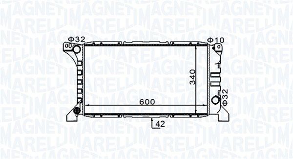 350213154200 MAGNETI MARELLI Радиатор, охлаждение двигателя