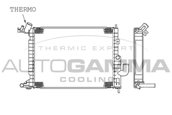 101326 AUTOGAMMA Радиатор, охлаждение двигателя