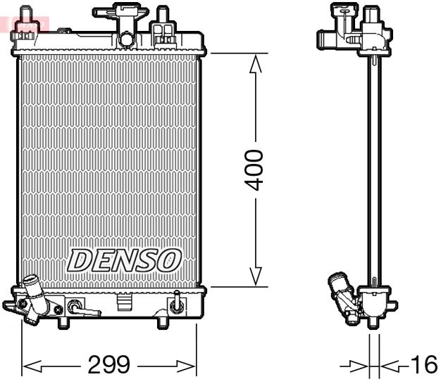 DRM35004 DENSO Радиатор, охлаждение двигателя