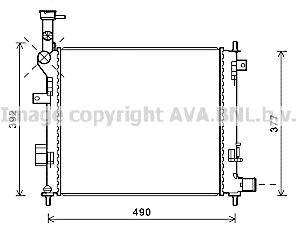 KA2201 AVA QUALITY COOLING Радиатор, охлаждение двигателя