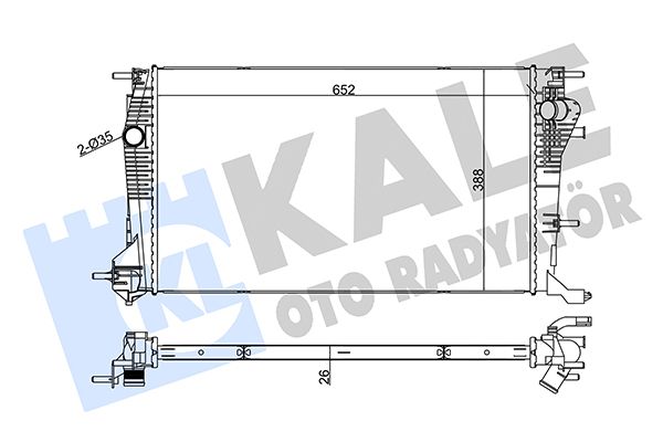 355840 KALE OTO RADYATÖR Радиатор, охлаждение двигателя