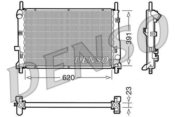 DRM10070 DENSO Радиатор, охлаждение двигателя