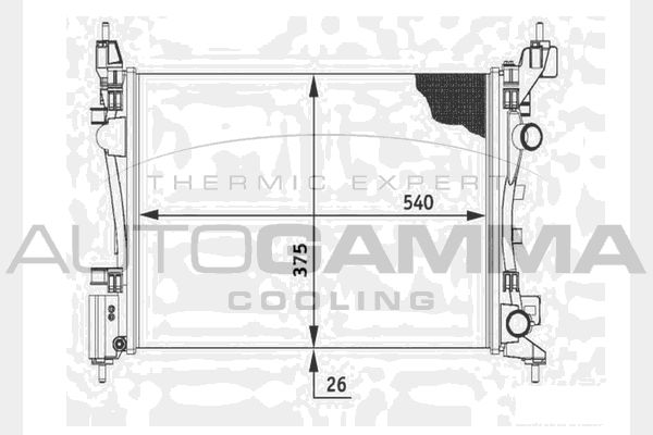 104556 AUTOGAMMA Радиатор, охлаждение двигателя