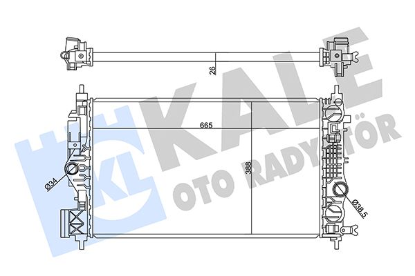 358950 KALE OTO RADYATÖR Радиатор, охлаждение двигателя