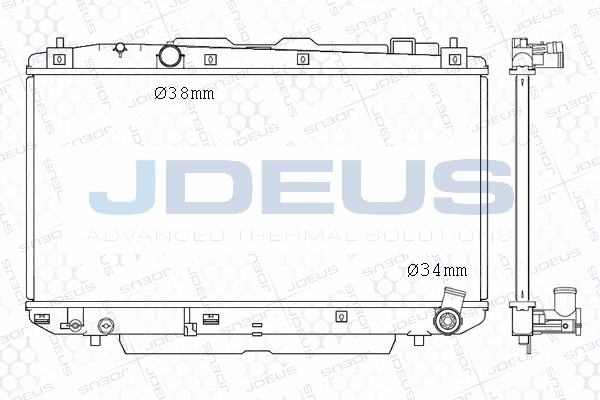 M0280410 JDEUS Радиатор, охлаждение двигателя