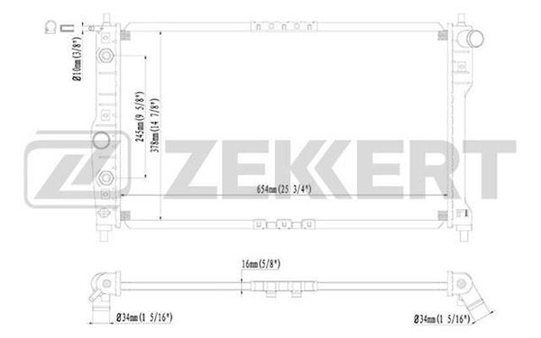 MK1382 ZEKKERT Радиатор, охлаждение двигателя