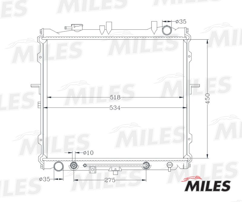 ACRB100 MILES Радиатор, охлаждение двигателя