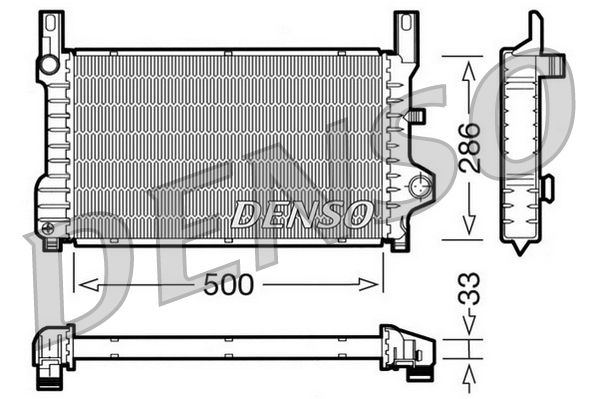 DRM10036 DENSO Радиатор, охлаждение двигателя