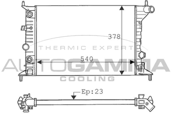 100730 AUTOGAMMA Радиатор, охлаждение двигателя