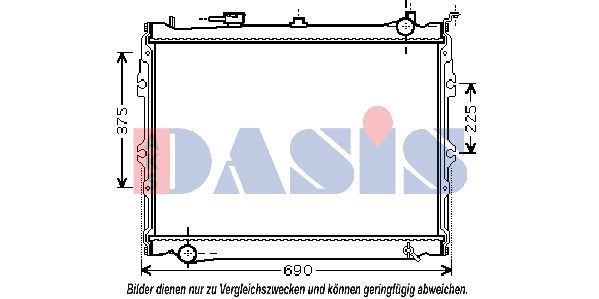 110920N AKS DASIS Радиатор, охлаждение двигателя