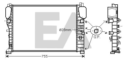 31R50177 EACLIMA Радиатор, охлаждение двигателя