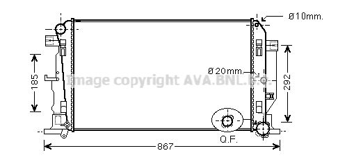 MS2446 AVA QUALITY COOLING Радиатор, охлаждение двигателя