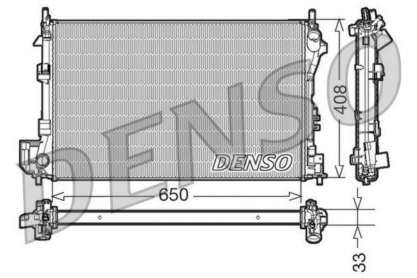 DRM20087 DENSO Радиатор, охлаждение двигателя