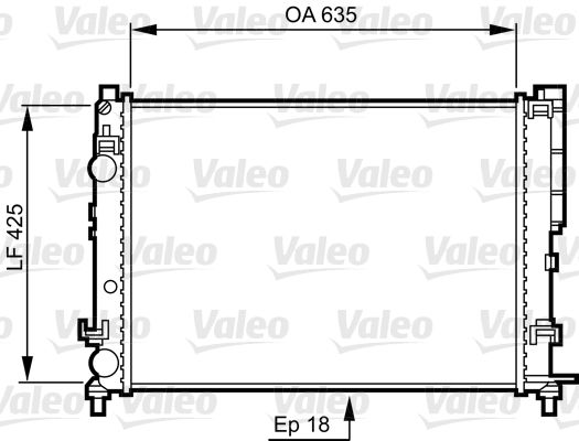 732544 VALEO Радиатор, охлаждение двигателя