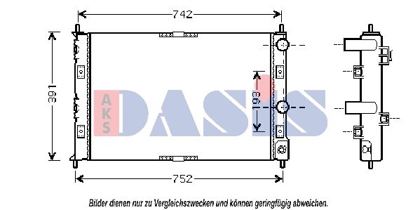 520770N AKS DASIS Радиатор, охлаждение двигателя