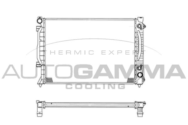 102029 AUTOGAMMA Радиатор, охлаждение двигателя