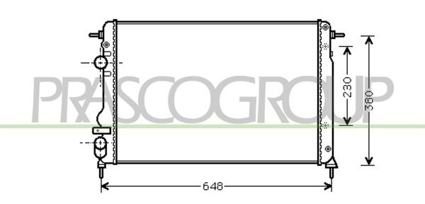 DA220R003 PRASCO Радиатор, охлаждение двигателя