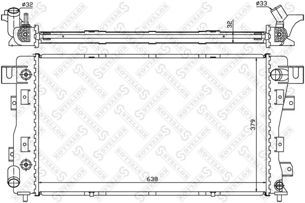 1025392SX STELLOX Радиатор, охлаждение двигателя