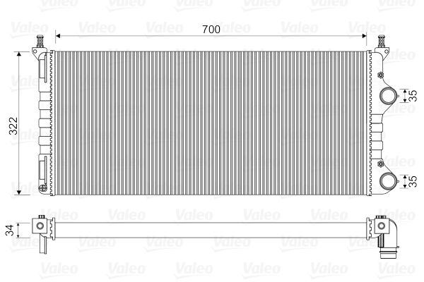 734692 VALEO Радиатор, охлаждение двигателя