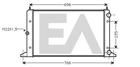 31R77094 EACLIMA Радиатор, охлаждение двигателя