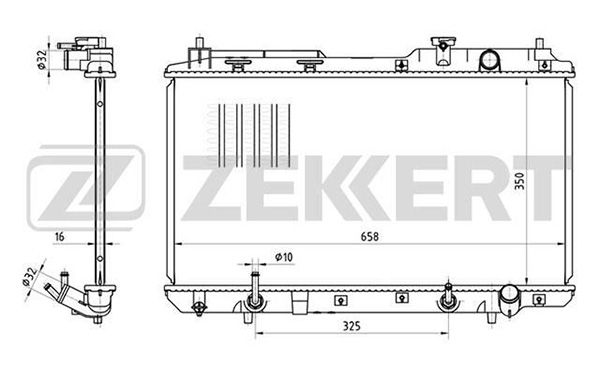 MK1099 ZEKKERT Радиатор, охлаждение двигателя