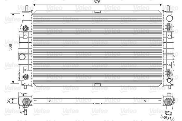 701556 VALEO Радиатор, охлаждение двигателя