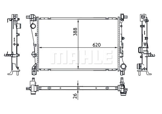 CR1664000S MAHLE Радиатор, охлаждение двигателя