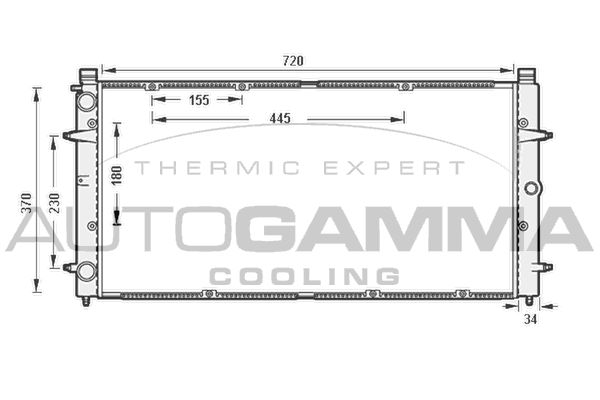 103376 AUTOGAMMA Радиатор, охлаждение двигателя