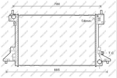 OP600R001 PRASCO Радиатор, охлаждение двигателя